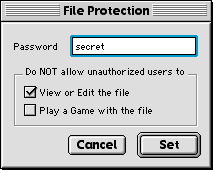 Protect File Dialog