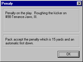 Penalty Dialog